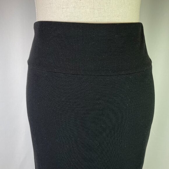Eileen Fisher Classic Pencil Skirt Mini Black Pull On Style Ponte Knit Size XS - Picture 2 of 7